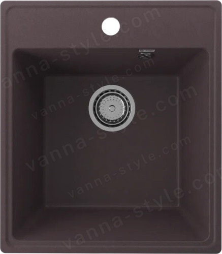 Кухонная мойка Ulgran Quartz forte Forte 425-06 43x49 из кварцевого композита, коричневый
