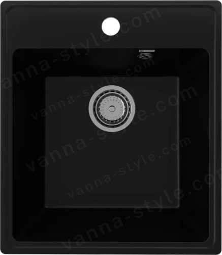Кухонная мойка Ulgran Quartz forte Forte 425-07 43x49 из кварцевого композита, черный