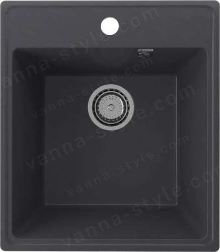 Кухонная мойка Ulgran Quartz forte Forte 425-08 43x49 из кварцевого композита, черный