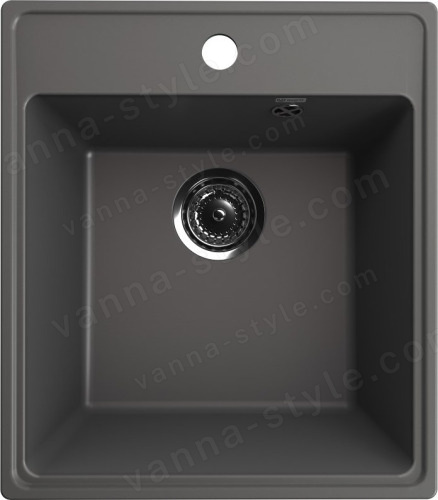 Кухонная мойка Ulgran Quartz forte Forte 425-09 43x49 из кварцевого композита, серый