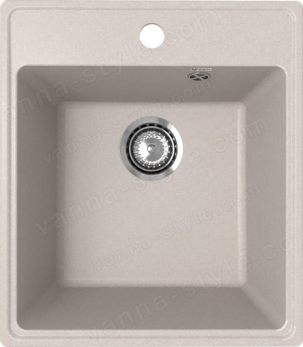 Кухонная мойка Ulgran Quartz forte Forte 425-10 43x49 из кварцевого композита, бежевый