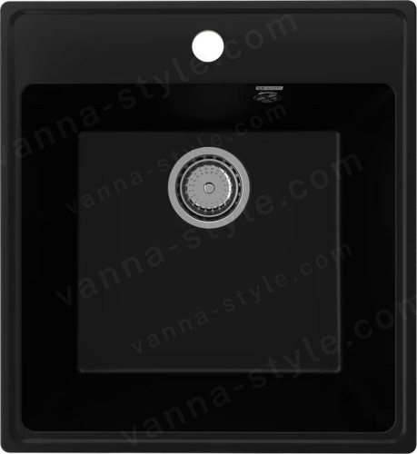 Кухонная мойка Ulgran Quartz forte Forte 460-07 46x50 из кварцевого композита, черный
