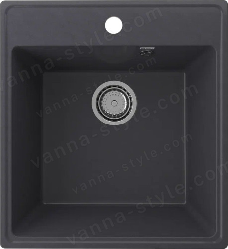 Кухонная мойка Ulgran Quartz forte Forte 460-08 46x50 из кварцевого композита, черный