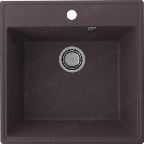 Кухонная мойка Ulgran Quartz forte Forte 505-06 51x51 из кварцевого композита, коричневый