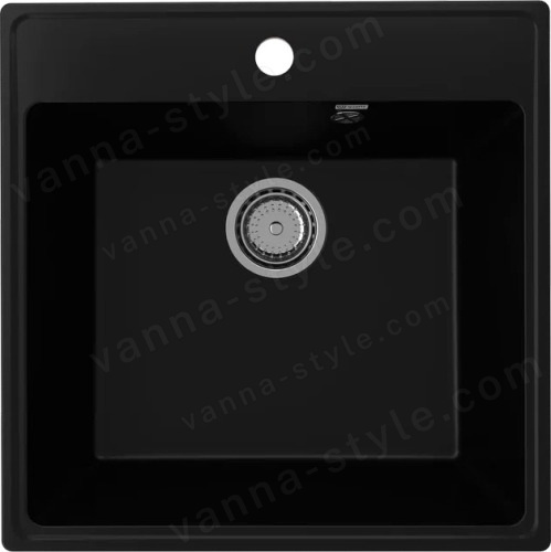 Кухонная мойка Ulgran Quartz forte Forte 505-07 51x51 из кварцевого композита, черный