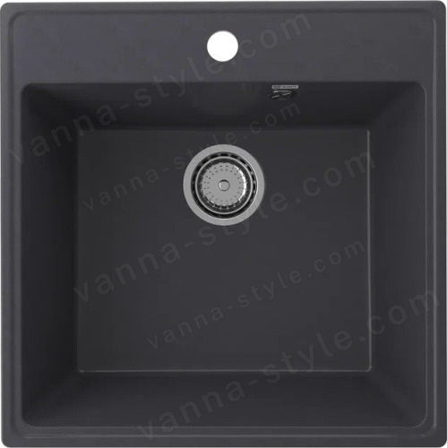 Кухонная мойка Ulgran Quartz forte Forte 505-08 51x51 из кварцевого композита, черный
