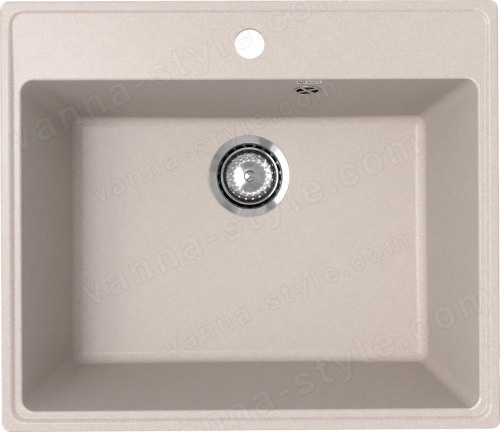 Кухонная мойка Ulgran Quartz forte Forte 580-10 58x50 из кварцевого композита, бежевый