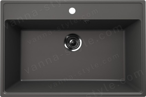 Кухонная мойка Ulgran Quartz forte Forte 760-09 76x51 из кварцевого композита, серый