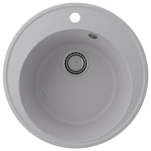Кухонная мойка Ulgran Quartz nora Nora 485-04 49x49 из кварцевого композита, белый