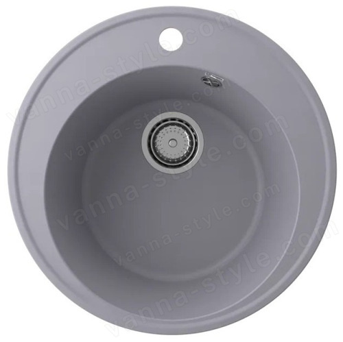 Кухонная мойка Ulgran Quartz nora Nora 485-05 49x49 из кварцевого композита, серый