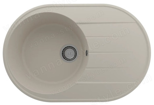 Кухонная мойка Ulgran Quartz nora Nora 750-02 75x50 из кварцевого композита, бежевый