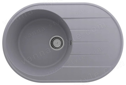 Кухонная мойка Ulgran Quartz nora Nora 750-05 75x50 из кварцевого композита, серый