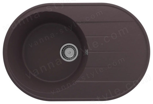 Кухонная мойка Ulgran Quartz nora Nora 750-06 75x50 из кварцевого композита, коричневый