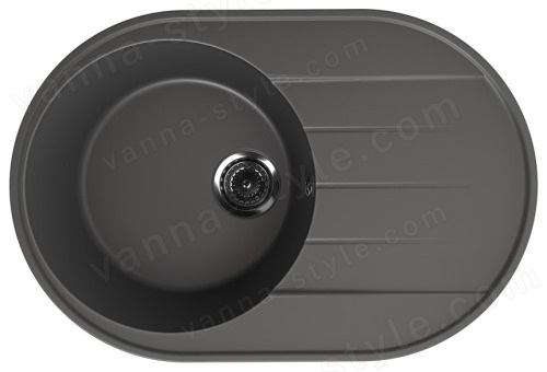 Кухонная мойка Ulgran Quartz nora Nora 750-09 75x50 из кварцевого композита, серый