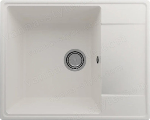 Кухонная мойка Ulgran Quartz prima Prima 605-01 61x49 из кварцевого композита, белый
