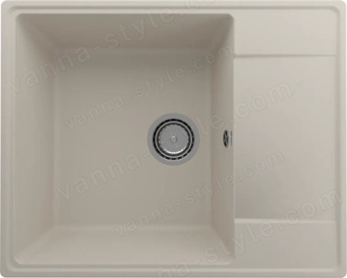 Кухонная мойка Ulgran Quartz prima Prima 605-02 61x49 из кварцевого композита, бежевый