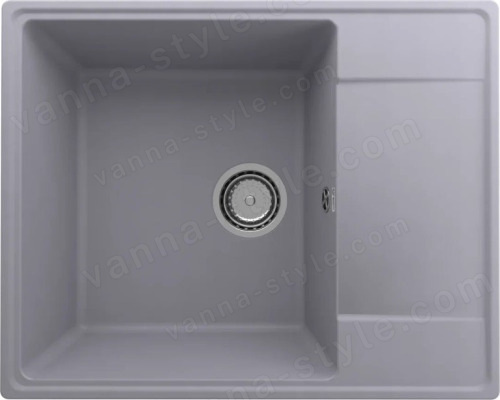 Кухонная мойка Ulgran Quartz prima Prima 605-05 61x49 из кварцевого композита, серый
