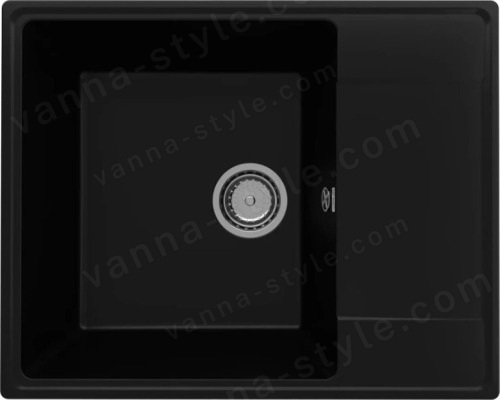 Кухонная мойка Ulgran Quartz prima Prima 605-07 61x49 из кварцевого композита, черный