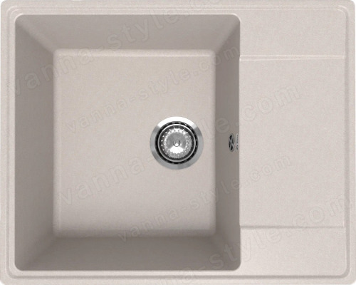 Кухонная мойка Ulgran Quartz prima Prima 605-10 61x49 из кварцевого композита, бежевый