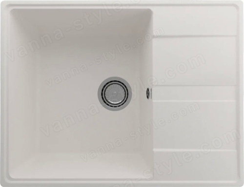 Кухонная мойка Ulgran Quartz prima Prima 650-01 65x50 из кварцевого композита, белый
