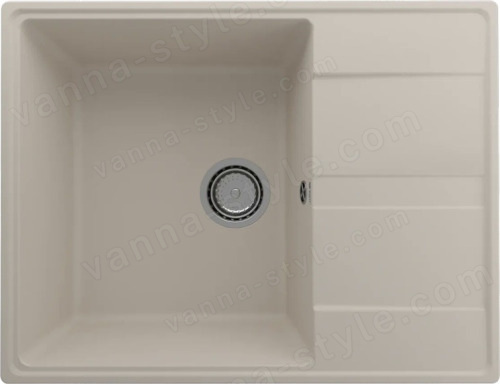 Кухонная мойка Ulgran Quartz prima Prima 650-02 65x50 из кварцевого композита, бежевый