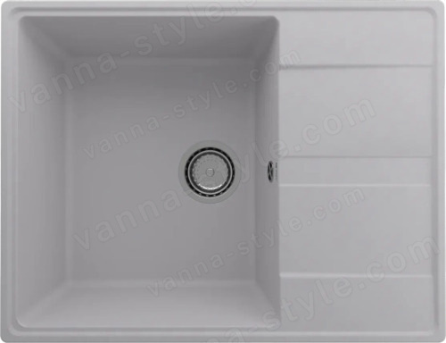 Кухонная мойка Ulgran Quartz prima Prima 650-04 65x50 из кварцевого композита, белый