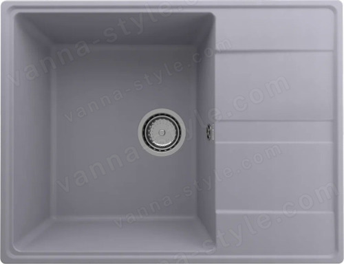 Кухонная мойка Ulgran Quartz prima Prima 650-05 65x50 из кварцевого композита, серый