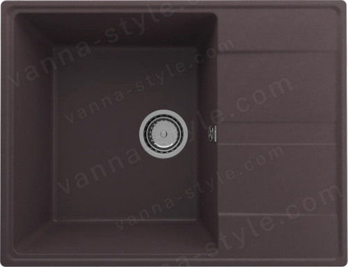 Кухонная мойка Ulgran Quartz prima Prima 650-06 65x50 из кварцевого композита, коричневый