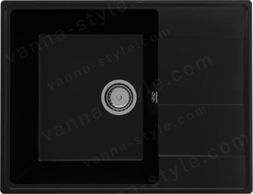 Кухонная мойка Ulgran Quartz prima Prima 650-07 65x50 из кварцевого композита, черный