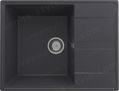 Кухонная мойка Ulgran Quartz prima Prima 650-08 65x50 из кварцевого композита, черный