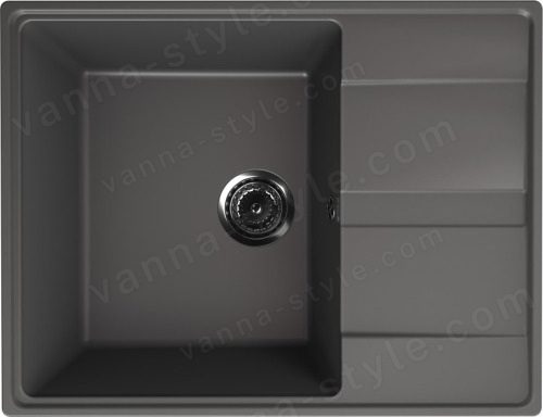Кухонная мойка Ulgran Quartz prima Prima 650-09 65x50 из кварцевого композита, серый