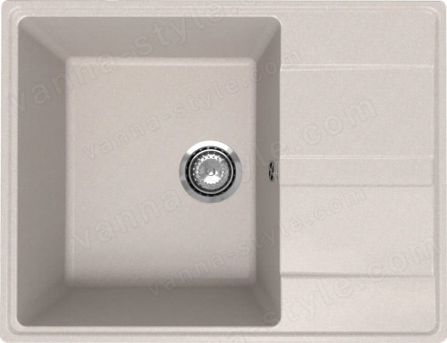 Кухонная мойка Ulgran Quartz prima Prima 650-10 65x50 из кварцевого композита, бежевый
