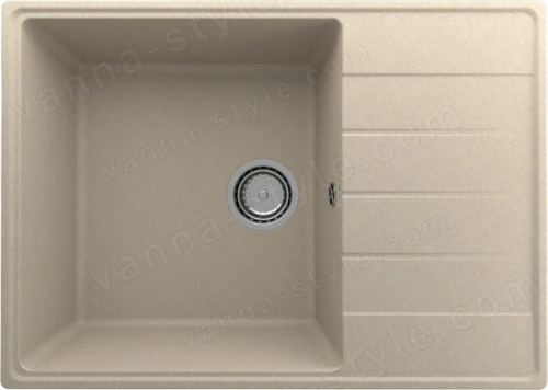 Кухонная мойка Ulgran Quartz prima Prima 700-03 70x50 из кварцевого композита, бежевый