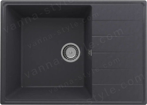 Кухонная мойка Ulgran Quartz prima Prima 700-08 70x50 из кварцевого композита, черный