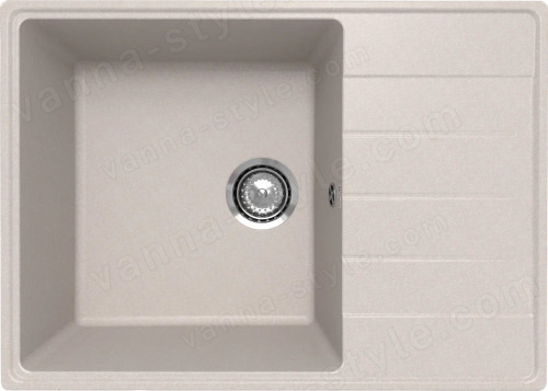 Кухонная мойка Ulgran Quartz prima Prima 700-10 70x50 из кварцевого композита, бежевый