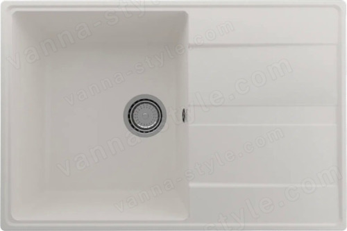 Кухонная мойка Ulgran Quartz prima Prima 750-01 75x50 из кварцевого композита, белый