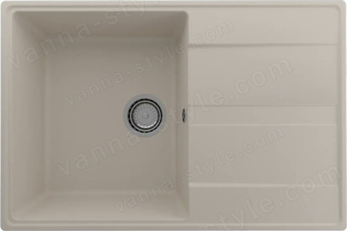 Кухонная мойка Ulgran Quartz prima Prima 750-02 75x50 из кварцевого композита, бежевый