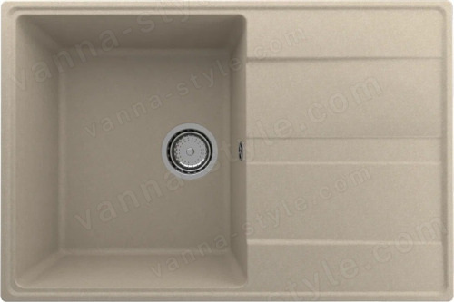 Кухонная мойка Ulgran Quartz prima Prima 750-03 75x50 из кварцевого композита, бежевый