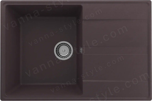 Кухонная мойка Ulgran Quartz prima Prima 750-06 75x50 из кварцевого композита, коричневый