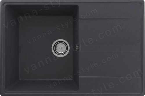 Кухонная мойка Ulgran Quartz prima Prima 750-08 75x50 из кварцевого композита, черный