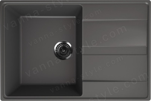 Кухонная мойка Ulgran Quartz prima Prima 750-09 75x50 из кварцевого композита, серый