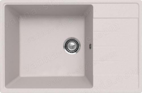 Кухонная мойка Ulgran Prima 760 Prima 760-01 76x50 из кварцевого композита, белый