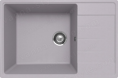 Кухонная мойка Ulgran Prima 760 Prima 760-04 76x50 из кварцевого композита, белый