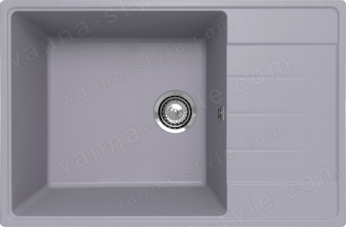 Кухонная мойка Ulgran Prima 760 Prima 760-05 76x50 из кварцевого композита, серый