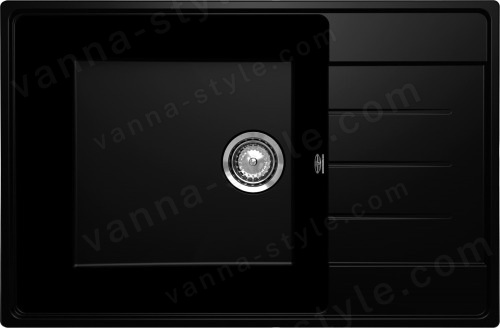 Кухонная мойка Ulgran Prima 760 Prima 760-07 76x50 из кварцевого композита, черный
