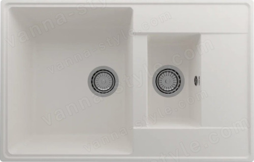 Кухонная мойка Ulgran Quartz prima Prima 780 1,5 K-01 78x50 из кварцевого композита, белый