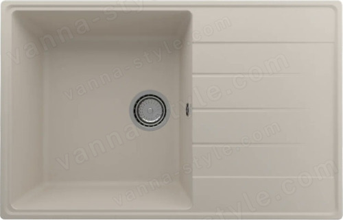 Кухонная мойка Ulgran Quartz prima Prima 780-02 78x50 из кварцевого композита, бежевый
