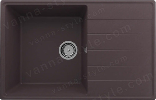 Кухонная мойка Ulgran Quartz prima Prima 780-06 78x50 из кварцевого композита, коричневый