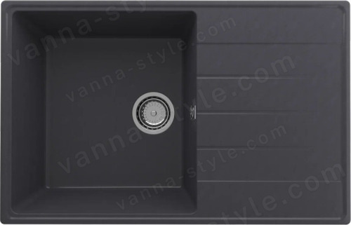 Кухонная мойка Ulgran Quartz prima Prima 780-08 78x50 из кварцевого композита, черный