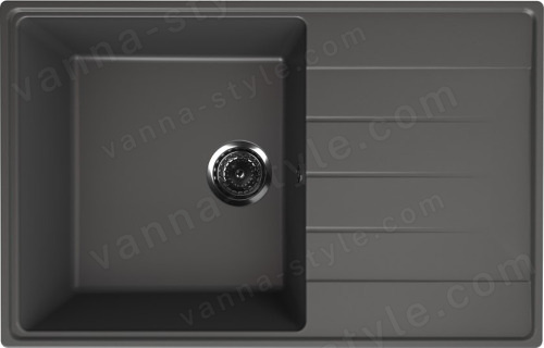 Кухонная мойка Ulgran Quartz prima Prima 780-09 78x50 из кварцевого композита, серый